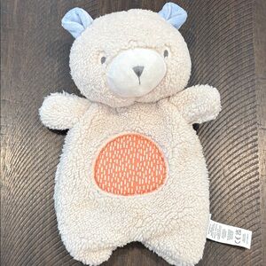 Cuddly Cream Bear with Blue Ears and Orange Belly